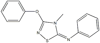 5-(Phenylimino)-4-methyl-3-phenoxy-4,5-dihydro-1,2,4-thiadiazole 구조식 이미지