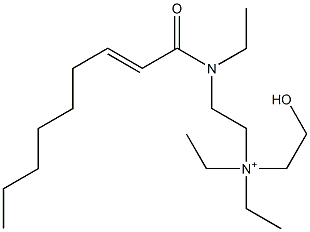 2-[N-Ethyl-N-(2-nonenoyl)amino]-N,N-diethyl-N-(2-hydroxyethyl)ethanaminium 구조식 이미지