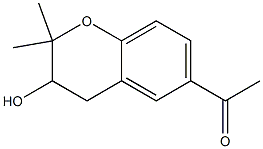 2,3-Dihydro-6-acetyl-2,2-dimethyl-3-hydroxy-4H-1-benzopyran Structure