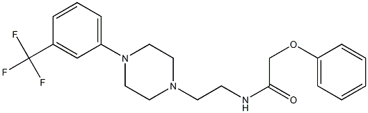 N-[2-[4-[3-(Trifluoromethyl)phenyl]piperazin-1-yl]ethyl]phenoxyacetamide 구조식 이미지