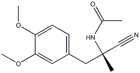 (S)-2-Acetylamino-3-(3,4-dimethoxyphenyl)-2-methylpropiononitrile Structure