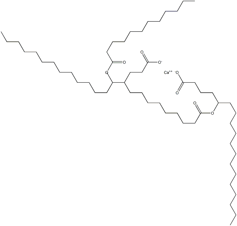 Bis(5-dodecanoyloxystearic acid)calcium salt 구조식 이미지