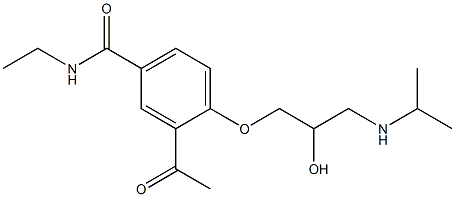 1-[4-[Ethylcarbamoyl]-2-acetylphenoxy]-3-[isopropylamino]-2-propanol 구조식 이미지