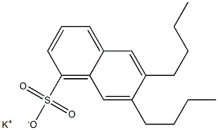 6,7-Dibutyl-1-naphthalenesulfonic acid potassium salt 구조식 이미지
