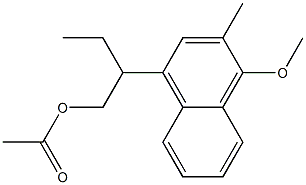 1-Acetoxy-2-butyl-3-methyl-4-methoxynaphthalene 구조식 이미지