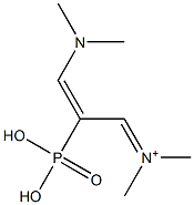 (2E)-2-Phosphono-3-(dimethylamino)-N,N-dimethyl-2-propen-1-iminium 구조식 이미지
