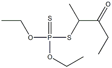 Dithiophosphoric acid O,O-diethyl S-(3-oxopentan-2-yl) ester Structure
