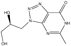 5-Methyl-3,6-dihydro-3-[(S)-2,3-dihydroxypropyl]-7H-1,2,3-triazolo[4,5-d]pyrimidin-7-one Structure