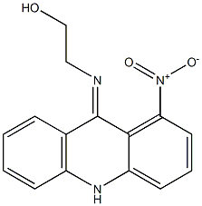 9,10-Dihydro-1-nitro-9-[(2-hydroxyethyl)imino]acridine 구조식 이미지