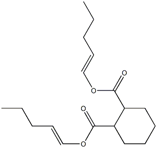 1,2-Cyclohexanedicarboxylic acid bis(1-pentenyl) ester 구조식 이미지