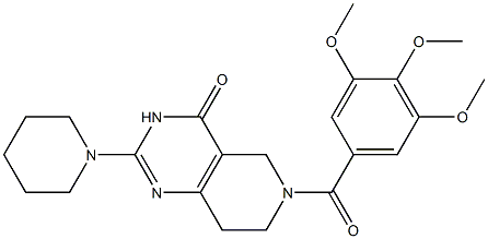2-Piperidino-6-(3,4,5-trimethoxybenzoyl)-5,6,7,8-tetrahydropyrido[4,3-d]pyrimidin-4(3H)-one Structure
