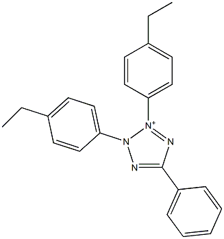 2,3-Bis(p-ethylphenyl)-5-phenyl-2H-tetrazol-3-ium Structure