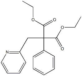 2-Phenyl-2-(2-pyridylmethyl)malonic acid diethyl ester 구조식 이미지