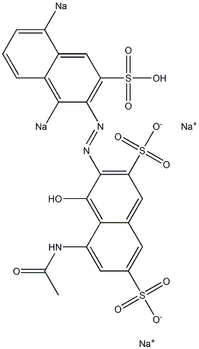 5-Acetylamino-3-(1,5-disodiosulfo-2-naphtylazo)-4-hydroxy-2,7-naphthalenedisulfonic acid disodium salt 구조식 이미지