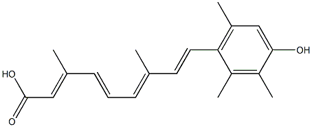 (2E,4E,6E,8E)-3,7-Dimethyl-9-(4-hydroxy-2,3,6-trimethylphenyl)-2,4,6,8-nonatetraenoic acid Structure