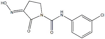 2-Oxo-3-hydroxyimino-N-(3-chlorophenyl)pyrrolidine-1-carboxamide 구조식 이미지