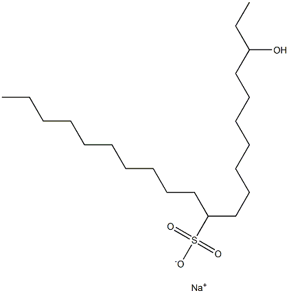3-Hydroxyhenicosane-11-sulfonic acid sodium salt 구조식 이미지