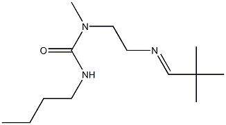 N-Methyl-N-[2-[(2,2-dimethylpropylidene)amino]ethyl]-N'-butylurea 구조식 이미지