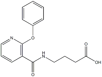 4-(2-Phenoxynicotinoylamino)butyric acid 구조식 이미지