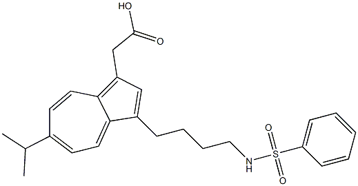 6-Isopropyl-3-[4-(phenylsulfonylamino)butyl]azulene-1-acetic acid Structure