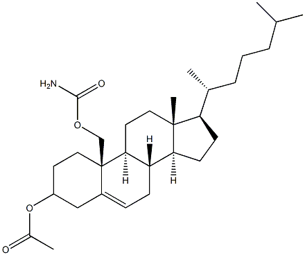19-(Carbamoyloxy)-3-acetoxycholest-5-ene 구조식 이미지
