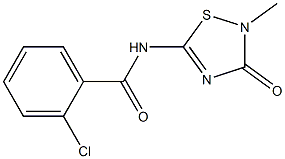 N-[(2,3-Dihydro-2-methyl-3-oxo-1,2,4-thiadiazol)-5-yl]-2-chlorobenzamide 구조식 이미지