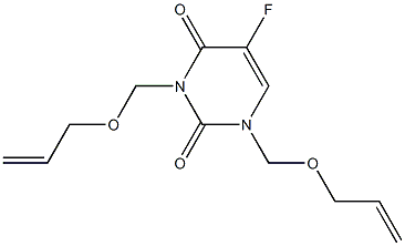 1,3-Bis(2-propenyloxymethyl)-5-fluorouracil 구조식 이미지