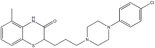 2-[3-[4-(4-Chlorophenyl)piperazin-1-yl]propyl]-5-methyl-2H-1,4-benzothiazin-3(4H)-one 구조식 이미지