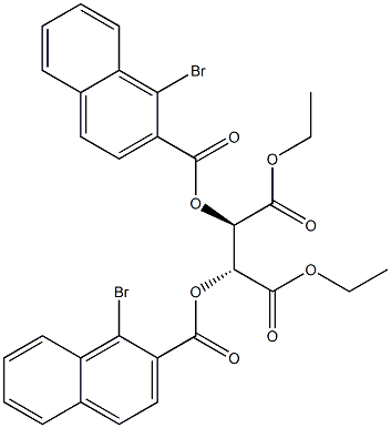 (2R,3R)-2,3-Bis[[(1-bromonaphthalen-2-yl)carbonyl]oxy]succinic acid diethyl ester 구조식 이미지