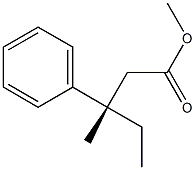 [S,(+)]-3-Methyl-3-phenylvaleric acid methyl ester 구조식 이미지