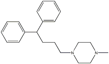 1-(4,4-Diphenylbutyl)-4-methylpiperazine 구조식 이미지