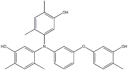 N,N-Bis(5-hydroxy-2,4-dimethylphenyl)-3-(3-hydroxy-4-methylphenoxy)benzenamine 구조식 이미지