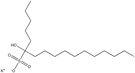 6-Hydroxyheptadecane-6-sulfonic acid potassium salt Structure