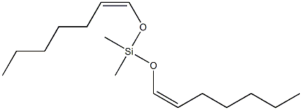 Dimethylbis[(Z)-1-heptenyloxy]silane Structure