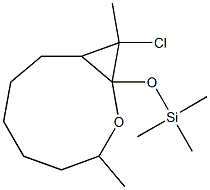 10-Chloro-3,10-dimethyl-1-(trimethylsilyloxy)-2-oxabicyclo[7.1.0]decane 구조식 이미지