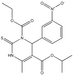 1,2,3,4-Tetrahydro-6-methyl-4-(3-nitrophenyl)-2-thioxopyrimidine-3,5-dicarboxylic acid 3-ethyl 5-isopropyl ester Structure