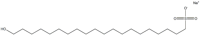 20-Hydroxyicosane-1-sulfonic acid sodium salt 구조식 이미지