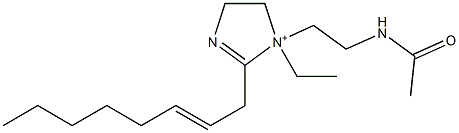 1-[2-(Acetylamino)ethyl]-1-ethyl-2-(2-octenyl)-2-imidazoline-1-ium 구조식 이미지