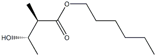 (2R,3S)-2-Methyl-3-hydroxybutyric acid hexyl ester 구조식 이미지