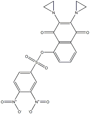 2,3-Bis(1-aziridinyl)-5-(3,4-dinitrophenylsulfonyloxy)-1,4-naphthoquinone Structure