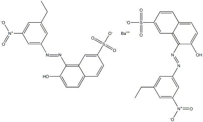 Bis[1-[(3-ethyl-5-nitrophenyl)azo]-2-hydroxy-7-naphthalenesulfonic acid]barium salt Structure