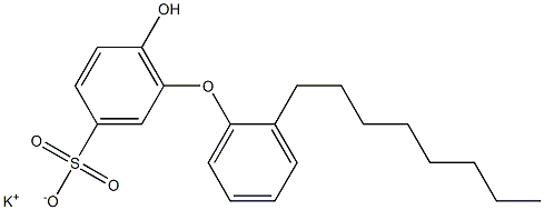 6-Hydroxy-2'-octyl[oxybisbenzene]-3-sulfonic acid potassium salt Structure