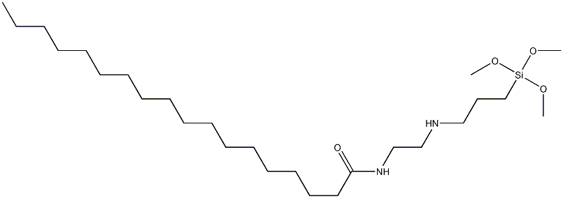 N-[2-[[3-(Trimethoxysilyl)propyl]amino]ethyl]octadecanamide 구조식 이미지