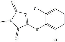 2-(2,6-Dichlorophenylthio)-N-methylmaleimide 구조식 이미지