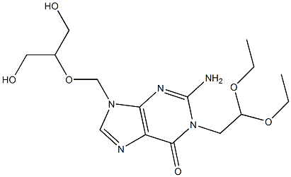 2-Amino-1-(2,2-diethoxyethyl)-9-[[2-hydroxy-1-(hydroxymethyl)ethoxy]methyl]-9H-purin-6(1H)-one Structure