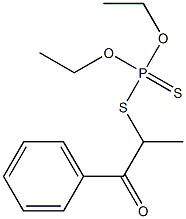Dithiophosphoric acid O,O-diethyl S-(1-benzoylethyl) ester Structure