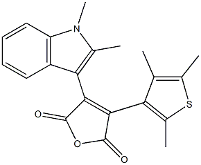 1,2-Dimethyl-3-[[4-(2,4,5-trimethyl-3-thienyl)-2,5-dihydro-2,5-dioxofuran]-3-yl]-1H-indole Structure