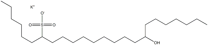 17-Hydroxytetracosane-7-sulfonic acid potassium salt 구조식 이미지