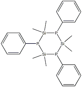 2,2,4,4,6,6-Hexamethyl-1,3,5-triphenyl-1,3,5-triphospha-2,4,6-trisilacyclohexane 구조식 이미지
