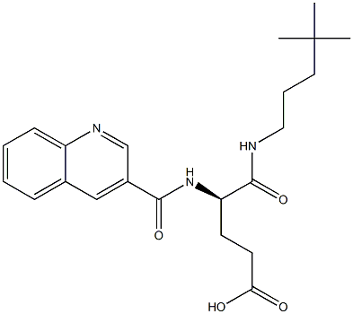 (R)-4-(3-Quinolinylcarbonylamino)-5-oxo-5-(4,4-dimethylpentylamino)valeric acid Structure